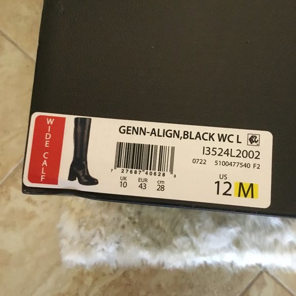 Naturalizer leather GEN-ALIGN wide calf boots size 12 new - Picture 3 of 5